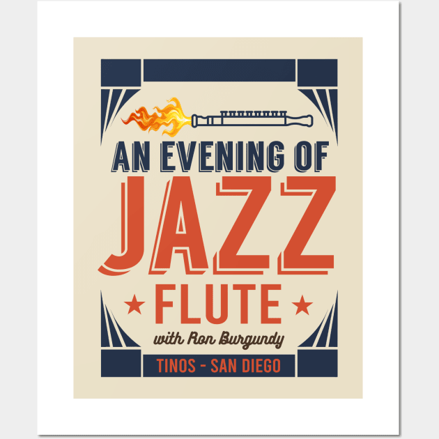 Ron Burgundy's Evening of Jazz Flute Wall Art by Meta Cortex